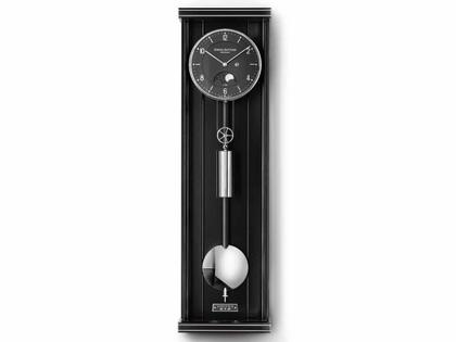 Erwin Sattler Seilzug Regulator Wanduhr Opus PM 70 II S schwarzes Zifferblatt Limited Edition – Großuhren Wanduhr aus Holz. Das Gehäuse ist rechteckig und schwarz. Das Zifferblatt ist arabisch Index und schwarz. – Ansicht 3