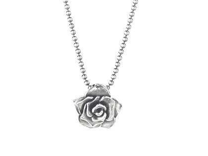 Drachenfels Design Rose of Antoine Rosenanhänger klein – Anhänger Anhänger ohne Besatz aus 925 Silber.