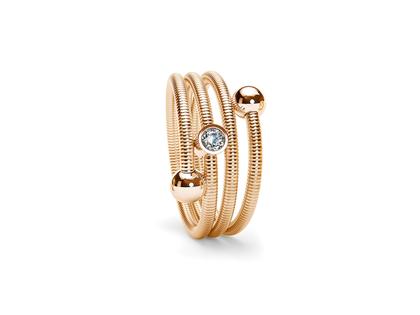 Niessing Colette C Embrace Ring mit Fassung 3-fach Classic Red – Ringe Ring mit Besatz aus 750 Rotgold.