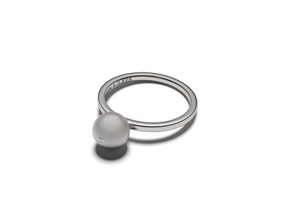 Niessing Now Galaxy  Ring  7mm Lava matt mit Brillant – Ringe Ring aus Silber-Gold Legierung - 90 S.