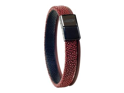Armschmuck Armband aus Edelstahl, Kautschuk und und .