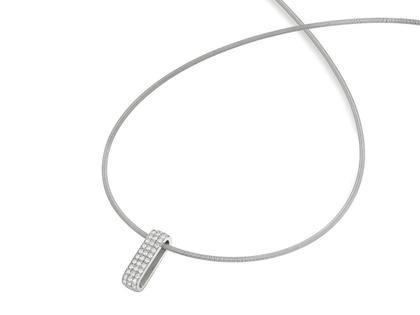 Micha Bunz Kette mit Anhänger Platin 43cm mit Brillanten 0,450ct – Halsschmuck Kette mit Anhänger aus 950 Platin.