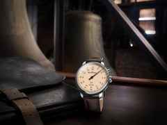 MeisterSinger Bell Hora Edelstahl beiges Zifferblatt braunes Lederband – Herrenuhren Uhr ohne Datum aus Edelstahl. Das Gehäuse ist rund und silber. Das Lederarmband ist braun. Das Zifferblatt ist arabisch und beige. – Ansicht 2