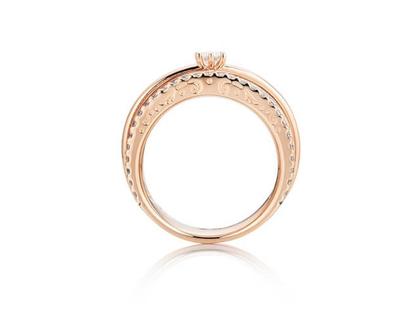 Capolavoro Magnifico Ring Roségold mit Brillanten und Solitair – Ringe Ring mit Besatz aus 750 Rotgold. – Ansicht 2