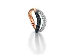 Jörg Heinz 2play Ring Trias Roségold und Weißgold mit Brillanten 1,80ct – Ringe Ring mit Besatz aus 750 Rotgold, 750 Weißgold und und .