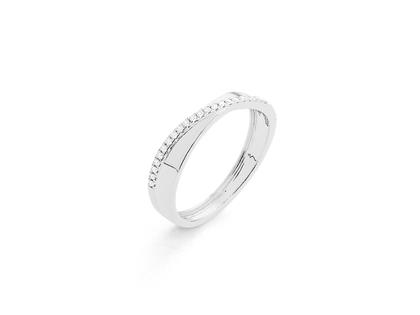 Facet Access Ring Weißgold mit Brillanten 0,08ct – Ringe Ring aus 750 Weißgold.