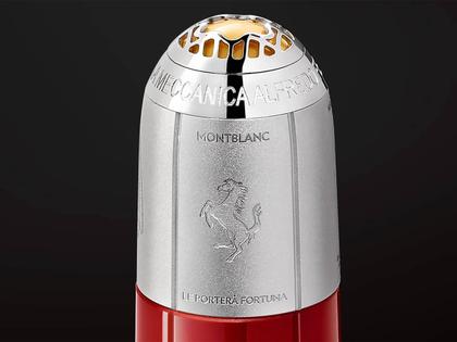 Montblanc Special Edition Great Characters Enzo Ferrari Rollerball – Schreibgeräte Rollerball in rot und aus Edelharz und platiniert. – Ansicht 3