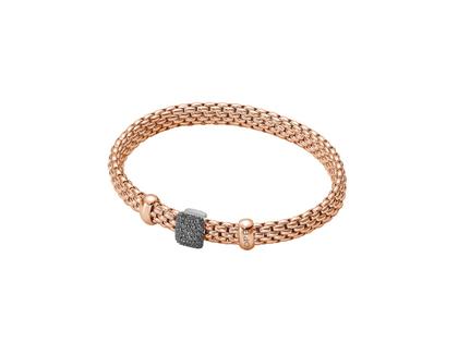Armschmuck Armband aus 750 Rotgold, 750 Weißgold und und rhodiniert.