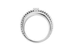 Capolavoro Magnifico Ring  schmal Weißgold mit Brillanten und Solitair – Ringe Ring mit Besatz aus 750 Weißgold. – Ansicht 2