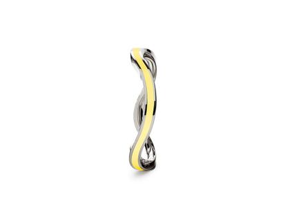 Niessing Setario Wave Ring Fine Gray mit gelber Emaille – Ringe Ring aus 750 Weißgold.