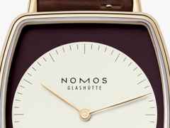 Nomos Glashütte Lux Zobel Handaufzug Roségold 38,5mm weiß-braunes Zifferblatt braunes Lederband – Damenuhren Uhr ohne Datum aus 750 Rotgold. Das Gehäuse ist sonstige Form und roségold. Das Lederarmband ist braun. Das Zifferblatt ist ein Index in braun. – Ansicht 2