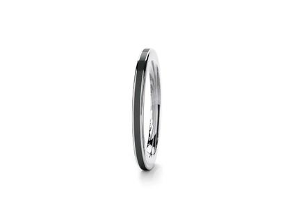 Niessing Setario Line Ring Platinium mit schwarzer Emaille – Ringe Ring aus 950 Platin.