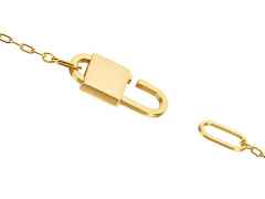 Nanis Libera Kette mit Anhänger Gelbgold klein – Halsschmuck Collier aus 750 Gelbgold. – Ansicht 4