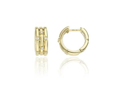 Chimento X-Tend Chocolat Creolen Gelbgold mit Brillanten flexibel – Ohrschmuck Creolen in gelbgold und aus 750 Gelbgold.