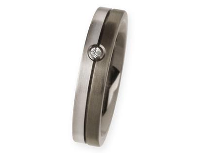 Ernstes Design Ring Nr. 103 R92 – Ringe Ring mit Besatz aus Titan, 950 Platin und und .