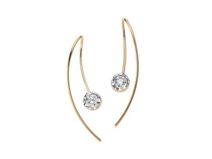 Schmuckwerk Alpen Ohrhänger Rotgold 7mm mit Brillanten 0,800ct – Ohrschmuck Ohrhänger in rotgold und aus 750 Rotgold und rhodiniert.