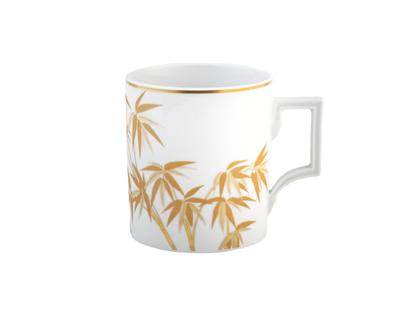Meissen Cosmopolitan "Golden Bamboo" Henkelbecher Porzellan mit Golddekor V 0,25l – Porzellanwaren Tafelporzellan in weiß und aus Porzellan.