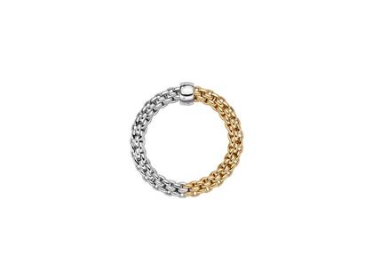 Fope Essentials Ring zweifarbig Weißgold / Gelbgold schmal Weite M – Ringe Ring aus 750 Gelbgold/Weißgold. – Ansicht 2