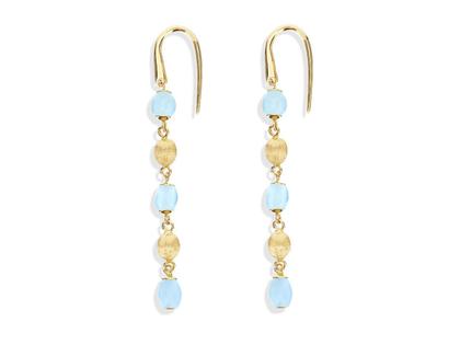 Nanis Dancing in the Rain Azure Ohrhänger Gelbgold Milky Aquamarin – Ohrschmuck Ohrhänger aus 750 Gelbgold. – Ansicht 2