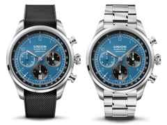 Union Glashütte Belisar Chronograph Speedster Limited Edition 2023 – Herrenuhren Chronograph aus Edelstahl. Das Gehäuse ist rund und silber. Das Edelstahlarmband ist silber. Das Zifferblatt ist arabisch Index und blau.