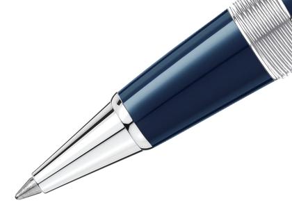 Montblanc The Origin Collection LeGrand Rollerball dunkelblaues Edelharz platinumbeschichtet – Schreibgeräte Rollerball in blau und aus Edelharz und platiniert. – Ansicht 2