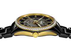 Rado HyperChrome Automatik Diamonds Keramik 42mm schwarzes Zifferblatt schwarzes Keramikband – Herrenuhren Uhr ohne Datum aus Keramik. Das Gehäuse ist rund und schwarz. Das Keramikarmband ist schwarz. Das Zifferblatt ist ein Index in schwarz. – Ansicht 3