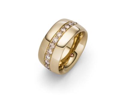IsabelleFa Navette Ring 11 Gelbgold mit Brillanten 1,77ct – Ringe Ring mit Besatz aus 750 Gelbgold.