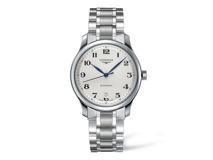Longines Master Collection Automatik 38 mm Edelstahl silberfarben arabisch Metallband – Herrenuhren Uhr mit Datum aus Edelstahl. Das Armband ist ein Edelstahlarmband. Der Zifferblatt ist arabisch.