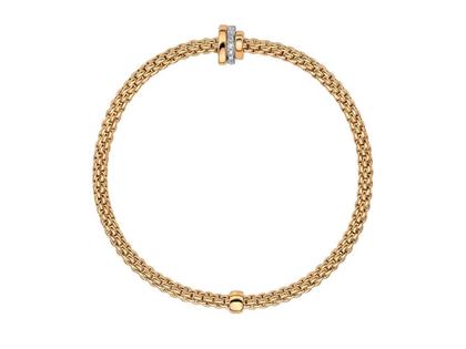 Fope Prima  Armband mit Brillanten Gelbgold – Armschmuck Armband aus 750 Gelbgold, 750 Weißgold und und . – Ansicht 2