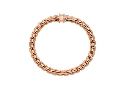 Fope Eka Flex'It Armband  mittel Roségold 1 Ronde mit Brillanten 0,21ct M flexibel – Armschmuck Armband aus 750 Rotgold. – Ansicht 3