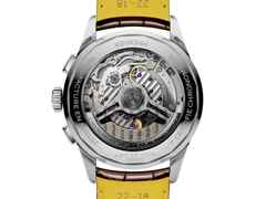 Breitling Premier B01 Chronograph 42 Automatik Edelstahl schwarzes Zifferblatt schwarzes Lederband – Herrenuhren Chronograph aus Edelstahl und Leder. Das Gehäuse ist rund und silber. Das Lederarmband Kroko / Alligator ist schwarz. Das Zifferblatt ist arabisch und schwarz. – Ansicht 4