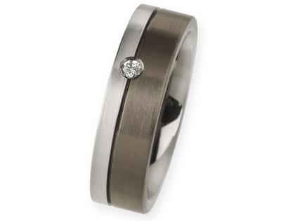 Ernstes Design Ring Nr. 101 R86 – Ringe Ring mit Besatz aus Titan, 950 Platin und und .
