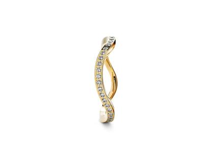 Niessing Setario Wave Brillant Ring Classic Yellow mit Brillanten – Ringe Ring mit Besatz aus 750 Gelbgold.