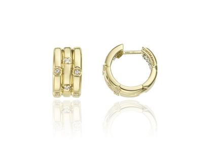 Chimento X-Tend Chocolat Creolen Gelbgold mit Brillanten flexibel – Ohrschmuck Creolen in gelbgold und aus 750 Gelbgold.
