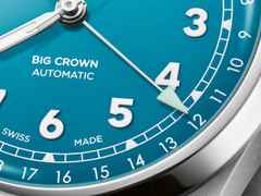 Oris Big Crown Pointer Date Automatik Edelstahl 40mm hellblaues Zifferblatt Metallband – Herrenuhren Uhr mit Datum aus Edelstahl. Das Gehäuse ist rund und silber. Das Edelstahlarmband ist silber. Das Zifferblatt ist arabisch und blau. – Ansicht 5