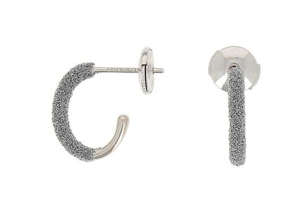 Pesavento 18K Gold Creolen Weißgold grau – Ohrschmuck Creolen aus 750 Weißgold.