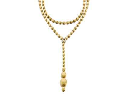 Nanis Dancing in the Rain Ivy Collier Gelbgold 110cm – Halsschmuck Collier aus 750 Gelbgold.