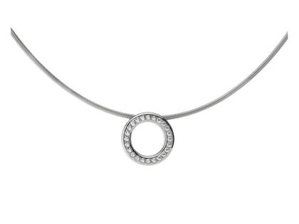 Niessing Satellite Orbit Platin Collier mit 24 Brillanten – Halsschmuck Anhänger mit Besatz aus 950 Platin.