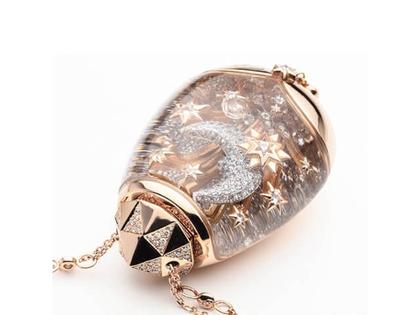 Capolavoro Billion Dreams Snow Globe-Collier Roségold "Lucky Stars" – Halsschmuck Collier aus 750 Rotgold, 750 Weißgold und und . – Ansicht 3