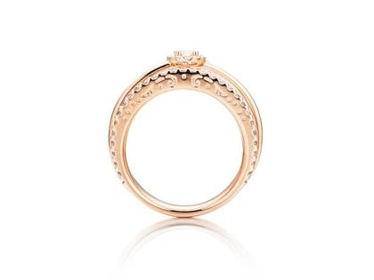 Capolavoro Magnifico Ring breit Roségold mit Brillantrosette – Ringe Ring mit Besatz aus 750 Rotgold. – Ansicht 2