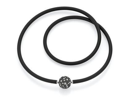 Jörg Heinz Wechselschließe Attraction Gelbgold schwarz rhodiniert 11mm mit Brillanten 0,498ct – Anhänger Collier Schließe in schwarz und aus 750 Gelbgold und rhodiniert. – Ansicht 2