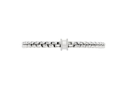 Fope Eka Flex'It Armband   schmal Weißgold 1 Ronde mit Brillanten 0,17ct M flexibel – Armschmuck Armband aus 750 Weißgold. – Ansicht 4