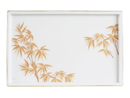 Meissen Cosmopolitan "Golden Bamboo" Platte Porzellan mit Golddekor 28x18,5cm – Porzellanwaren Tafelporzellan in weiß und aus Porzellan.