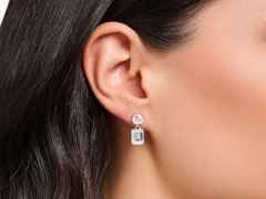 Thomas Sabo Heritage Glam Ohrhänger Silber 18mm mit weißen Zirkonia – Ohrschmuck Ohrhänger in silber und aus 925 Silber. – Ansicht 2