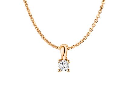 N1 Diamonds Collier 4er Krappe Rosegold 0,20ct – Halsschmuck Collier aus 585 Rotgold.
