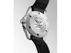 Longines HydroConquest 2026 Commonwealth Games Automatik Edelstahl 39mm türkises Zifferblatt schwarzes Kautschukband – Herrenuhren Uhr mit Datum aus Edelstahl, Kautschuk und Keramik. Das Gehäuse ist rund und silber. Das Kautschuk / Kunststoff / Silikon Armband ist schwarz. Das Zifferblatt ist ein Index in schwarz. – Ansicht 3