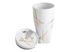 Meissen Coffee to Go Becher "Swords" aus Meissner Porzellan – Porzellanwaren Tafelporzellan in weiß und aus Kunststoff, Porzellan und vergoldet. – Ansicht 3
