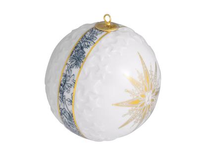 Meissen Baumschmuck Kugel "Meissen Christmas Star" blau mit goldener Öse – Porzellanwaren Porzellandekoration in weiß und aus Porzellan und vergoldet. – Ansicht 3