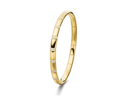 Henrich & Denzel Tenero Armreif Gelbgold mit 200 Brillanten 0,800 ct – Armschmuck Armreif aus 750 Gelbgold.