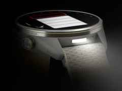 Garmin Approach S72 Titan Grau-DLC 47mm digitales Display graues Textilband – Herrenuhren Uhr Multifunktion aus Keramik und Kunststoff. Das Gehäuse ist rund und grau. Das Textilarmband ist grau. Das Zifferblatt ist digital und schwarz. – Ansicht 6